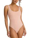 Commando Neoprene Tank Bodysuit In Desert Rose