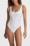 Commando Neoprene Tank Bodysuit In White
