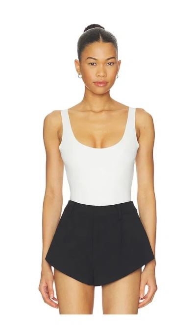 Commando Neoprene Tank Bodysuit In White