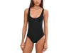Commando Neoprene Tank Top Bodysuit In Black