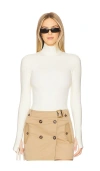 Commando Neoprene Turtleneck Bodysuit In Ivory