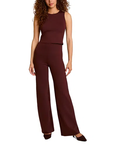 Commando Neoprene Wide Leg Pants In Burgundy