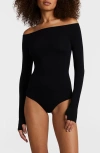 Commando Off The Shoulder Ballet Bodysuit In Black