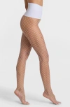 Commando Open Air High Waist Fishnet Tights In White
