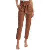 Commando Faux Leather Paperbag Trousers - Cocoa In Cocoa
