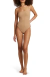 Commando Party Starter Straight Cami Bodysuit In Crystal Buff In Crystal Buff
