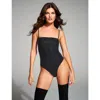 Commando Party Starter Straight Cami Bodysuit In Crystal Black