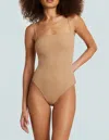 Commando Party Starter Straight Cami Bodysuit In Crystal Buff In Multi