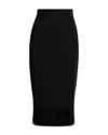 Commando Scuba Pencil Skirt In Black