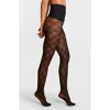 Commando Plaid Sheer Tights In Black