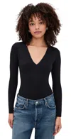Commando Prima Ballet Deep V Bodysuit In Black