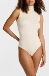 Commando Prima Ballet Sleeveless Mock-neck Bodysuit In Ivory