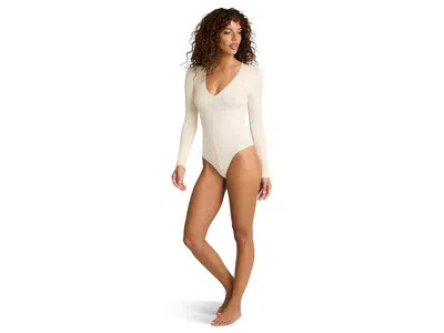 Commando Prima Ballet Sleeveless Deep V Bodysuit In White