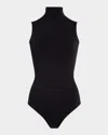 Commando Ballet Mockneck Sleeveless Bodysuit In Black In Black