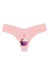Commando Print Thong In Photo-op Cupcake