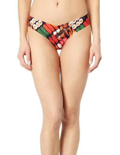 Commando Printed Low Rise Thong In Bento In Multi
