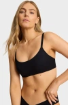 Commando Rib Bralette In Black