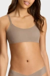 Commando Rib Bralette In Brown