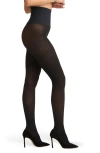 Commando Rib Semisheer Tights In Black