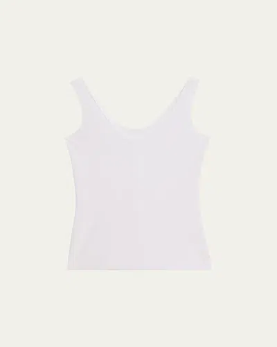 Commando Scoop-neck Cotton Tank Top In White