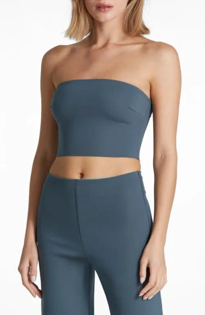 Commando Scuba Crop Tube Top In Storm