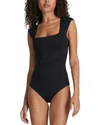 Commando Scuba Cap Sleeve Bodysuit In Black