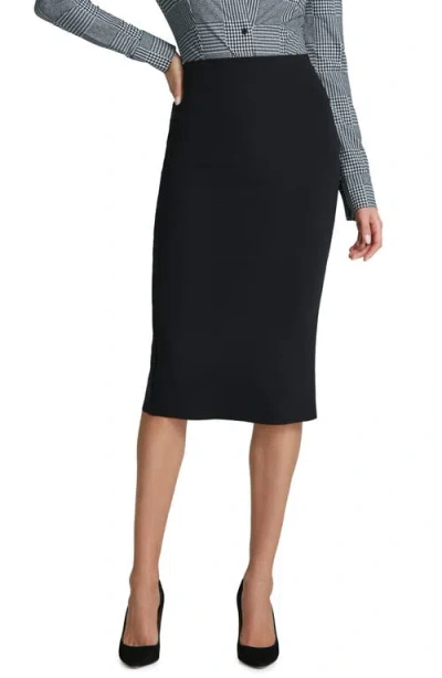 Commando Scuba Pencil Skirt In Black