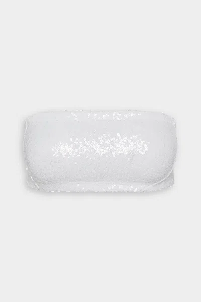 Commando Sequin Bandeau In White
