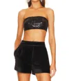 Commando Sequin Bandeau In Black In Black
