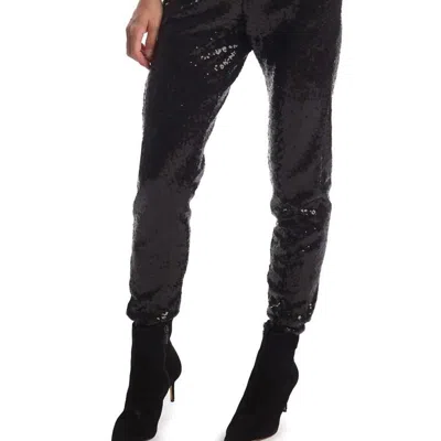 Commando Sequin Jogger In Black