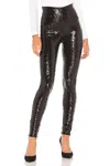 Commando Sequin Legging In Black In Black