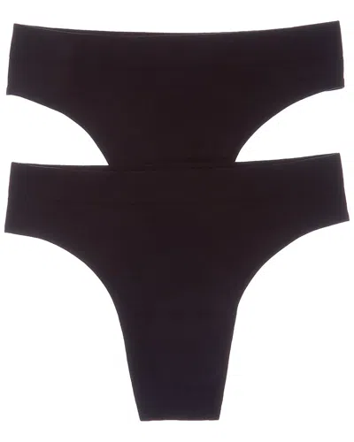 Commando Set Of 2 Ballet Body Thong Panty In Black