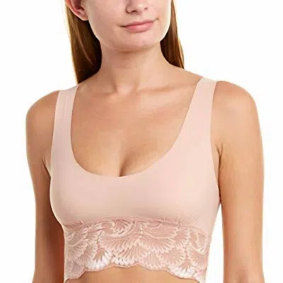 Commando Sexy And Smooth Lace Trim Longline Bralette In Pink