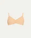 Commando Shirred Cotton Bralette In Neutral