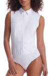 Commando Sleeveless Button-up Bodysuit In White