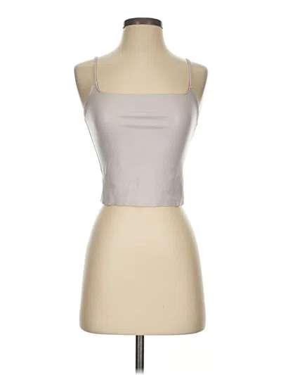 Pre-owned Commando Sleeveless Top Silver Halter Neckline Tops