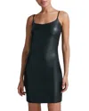 Commando Faux Leather Spaghetti-strap Mini Dress In Black