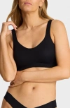 Commando Soft Support Rib Bralette In Black