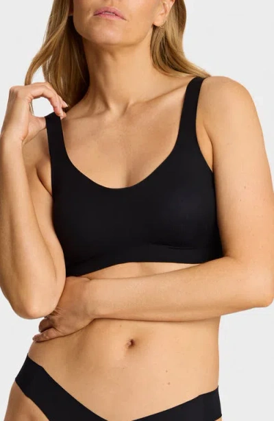 Commando Soft Support Rib Bralette In Black