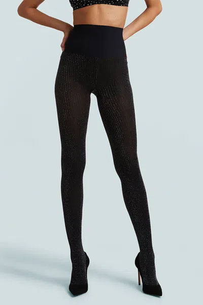 Commando Sparkle Rib Semi Opaque In Black
