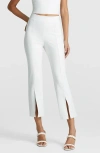Commando Split Front Ankle Faux Leather Pants In White