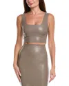 Commando Square Neck Crop Top In Gray