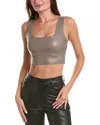 Commando Square Neck Crop Top In Gray