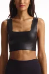 Commando Square Neck Neoprene Bralette In Black