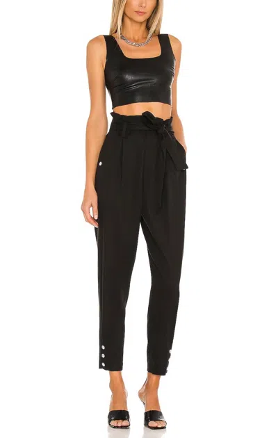 Commando Square Neck Crop Top In Black