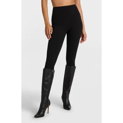 Commando Stretch Cotton Leggings In Black