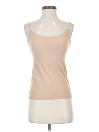 Pre-owned Commando Tank Top Tan Strapless Neckline Tops In Brown