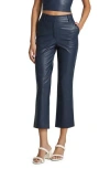 Commando Faux Leather 7/8 Trouser In Navy