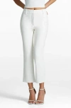 Commando Tapered Faux Leather Crop Pants In White