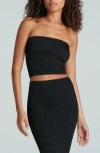 Commando Tube Knit Tube Top In Black